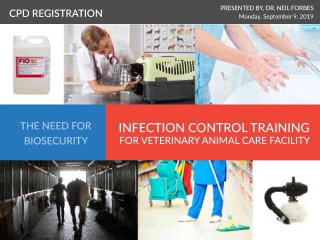 Infection control training for veterinary animal care facility