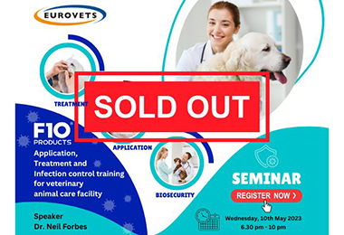 F10 application, treatment and infection control training for veterinary animal care facility